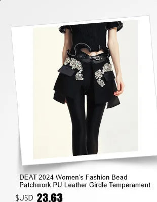 DEAT Fashion Shoulder Sequin Mesh Diamond Suspender Dress Women's Slim Fit High Waist Ankle-length Dresses New 7A846