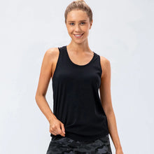Women Quick Dry Yoga Tank Top Loose Fit Sports Tee