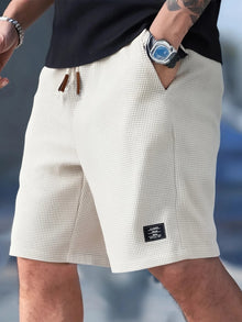 2026 Summer Men's Waffle Texture Casual Sports Beach Shorts Quick Dry Trendy Versatile Bermuda Shorts Streetwear Lightweight