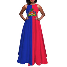 2025 Luxury Party Maxi Dresses for Women Haiti Flag Designer Polynesian Sleeveless Ladies Dress Summer Sleeveless Long Sundress