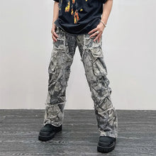 2026 Overalls Camouflage Y2K Fashion Baggy Flare Jeans Cargo Pants Men Clothing Straight Women Wide Leg Long Trousers Pantalones
