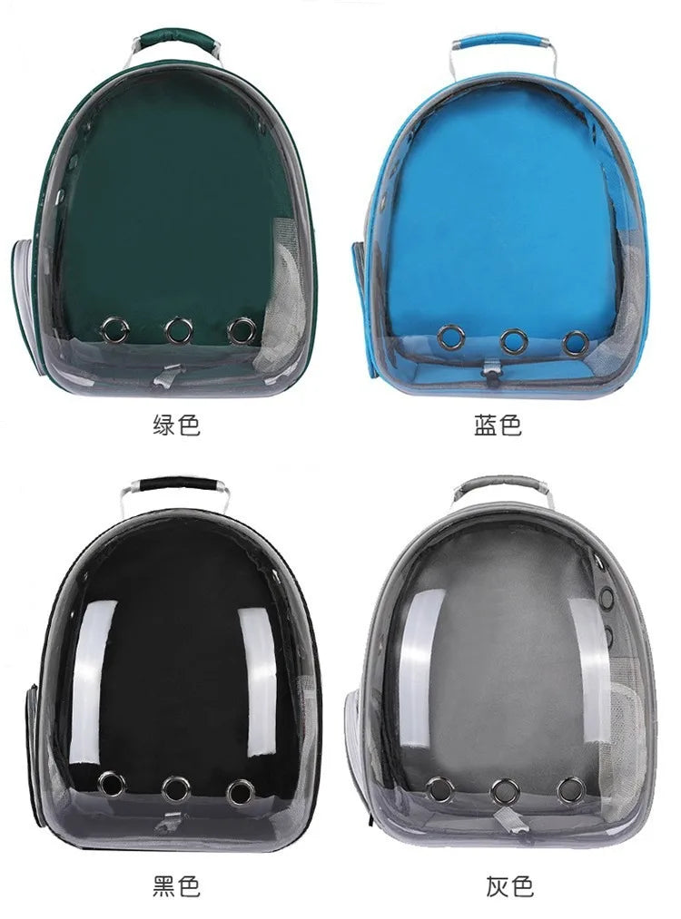 Pet carrying bag space  Space capsule dual-shoulder backpack  Breathable transparent backpack  Cat and dog transportation bag