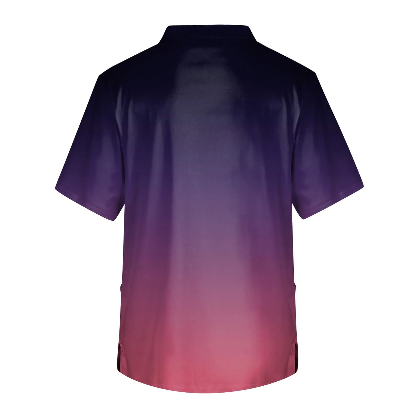 Men 's Nurse Uniforms Pet Shop Doctor Set Medical Dentist Overalls Summer Lab Workwear Short Sleeve Gradient Print Nursing Top