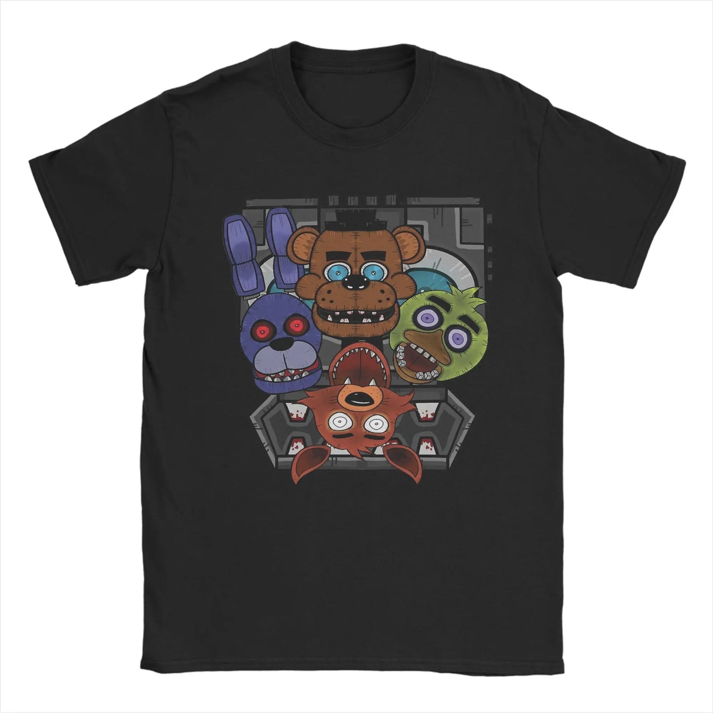 Men's T-Shirt FNAF At Freddys Amazing Cotton Tee Shirt Short Sleeve  T Shirts Crewneck Tops Plus Size