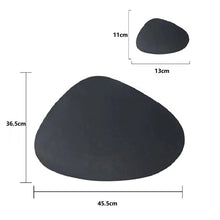 Set de sets de table Inyahome en cuir PU de forme irrégulière, résistants à l'huile et imperméables pour tables de cuisine, tables de bistro, bars, cafés et hôtels