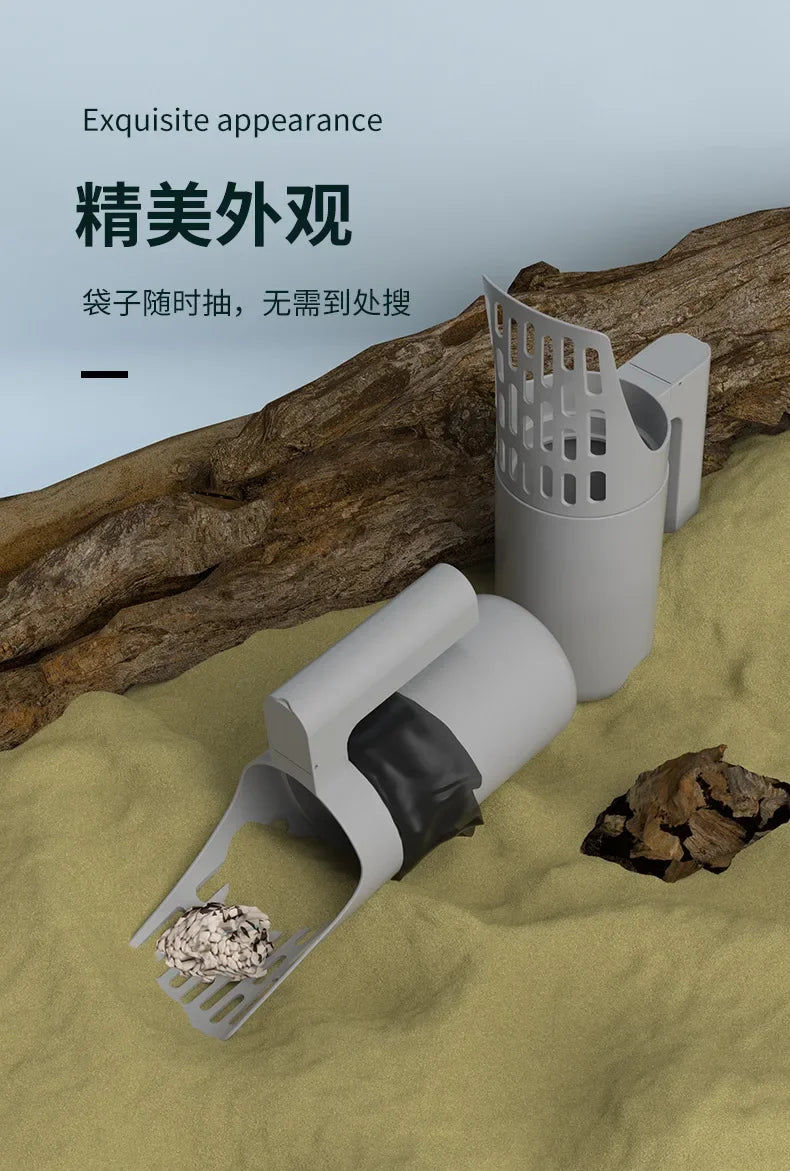 New Cat Litter Shovel Scoop with Refill Bag For Pet Filter Clean Toilet Garbage Picker Cat Supplies Cat Litter Box Self Cleaning