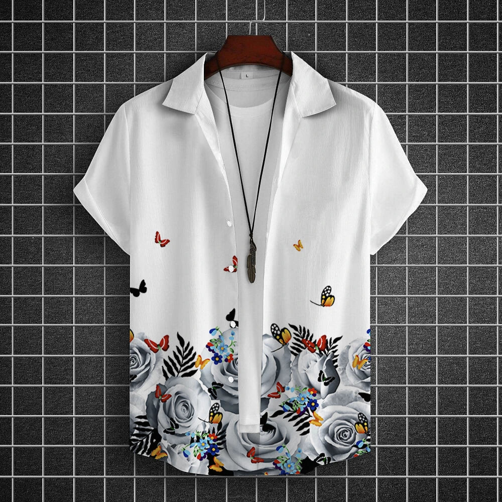 Simple Men'S Shirt 3d Printed Retro Fashion Top Loose Oversized Wear Every Day Casual Short Sleeved Shirt Comfort Men'S Clothing