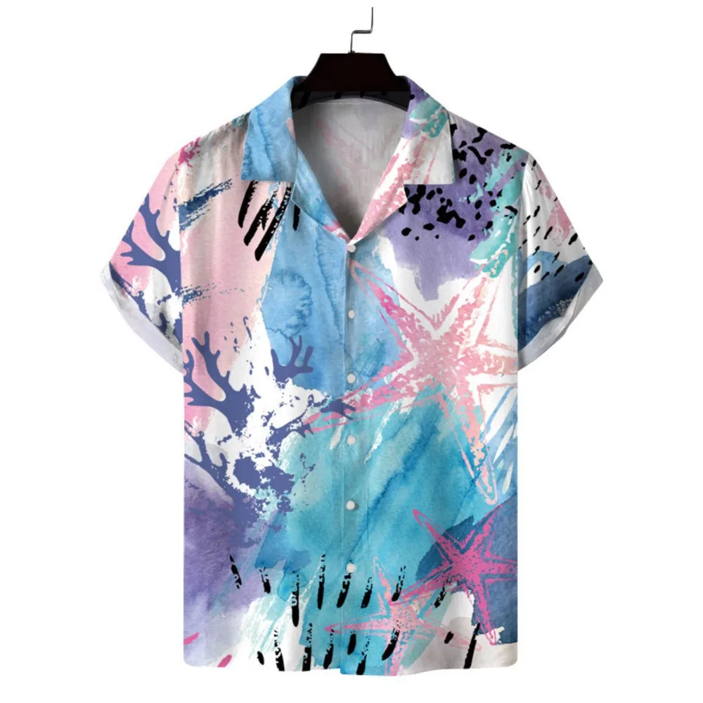 2026 Casual Men's Shirts Shirts For Man Loose Menswear Clothing All-match Printed Short Sleeves Holiday Vacation Daily Beachwear