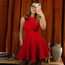 HXAO Halter Short Dress Womens Dresses Red Yellow Dress Woman Summer 2025 Ruffled Backless Sleeveless Vestidos Elegant Dress 066