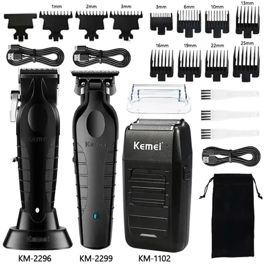 Kemei Hair Clipper Kit KM 2296 2299 1102 Trimmer