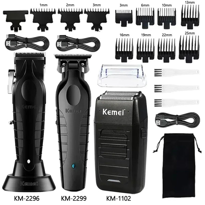 Kemei Hair Clipper Kit KM 2296 2299 1102 Trimmer