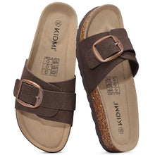 Bebealy Women's Suede Slippers With Arch Sypport Comfortable Cork Foobed Sandals Summer Beach Slides Lady Genuine Clogs Slippers