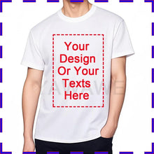 Design Your Own Oversized T-shirt for Men Custom Graphic Blank Cotton Personalized Message Tshirt Loose Fit Tops Gift Your Logo