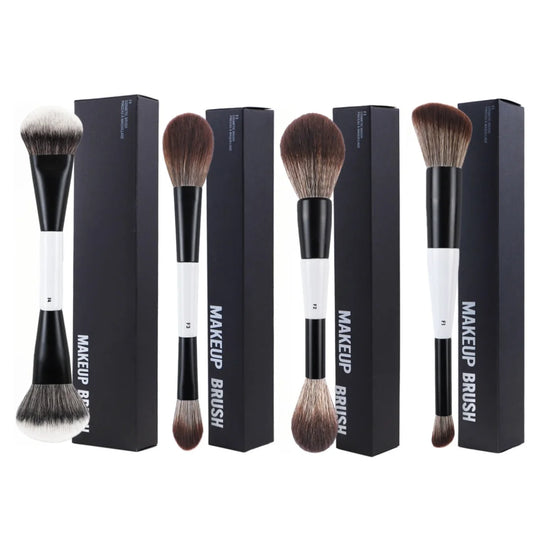 MBM Dual-Ended Foundation Face Brush F4 Powder F1 Blush Contour F2 F3 Makeup Brushes with Box Packaging