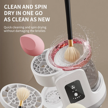 USB Electric Makeup Brush Cleaner 3-in-1 with Automatic Quick-Drying Support Device - Makeup Brush Cleaning And Drying Book Tool