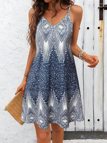 Women's Strappy Summer Dress,Simple Sleeveless Floral Sundress, Beach V-Neck Dress for summer clothes,Casual summer outfits