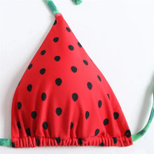 Watermelon Print Halter String Micro Bikini Swimwear Women