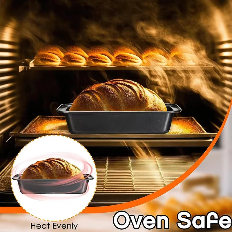 Nonstick Baking Bread Loaf Pan Carbon Steel Toast Bread Pan Tin Kitchen Rectangle Bakeware for Brownies Meatloaf