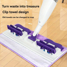 Portable Home Use Spray Mop 360 Degree Rotation Wet And Dry  Towel Clip Design Removable Water Tank  Large Panel Lazy Mop
