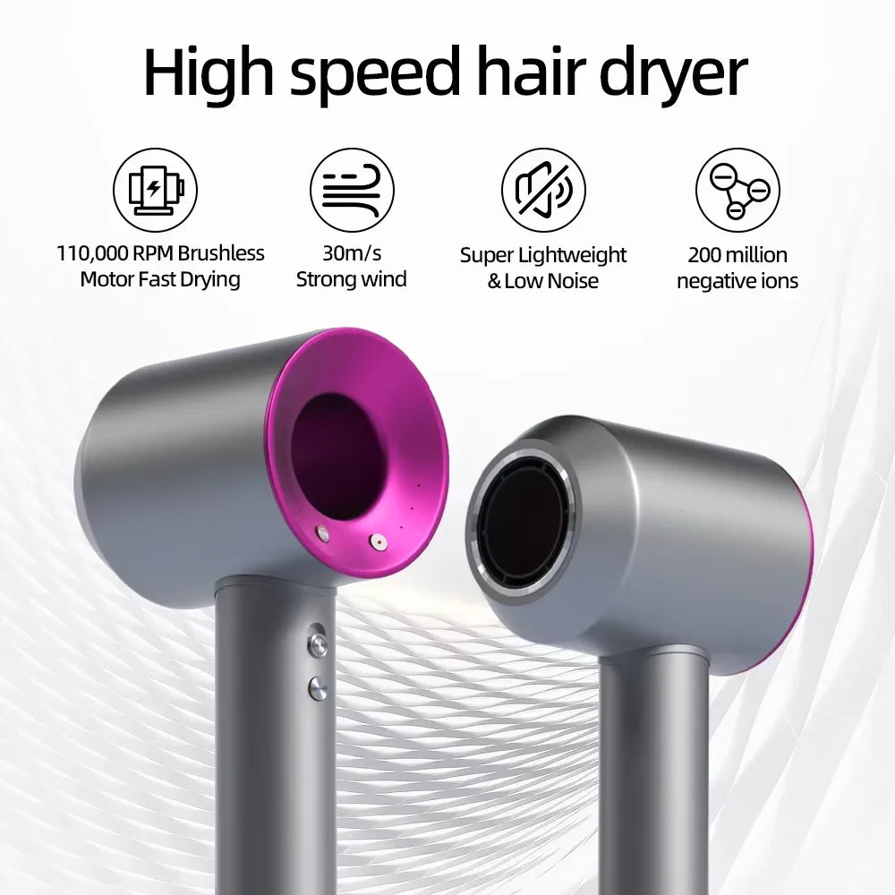 Six in One Hair Dryer with Negative Ions Air Wrap Curlers