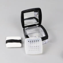 Boîte à poudre vide portable mini 5g avec tamis, pot à poudre libre carré avec houppette, récipient cosmétique de voyage avec tamis