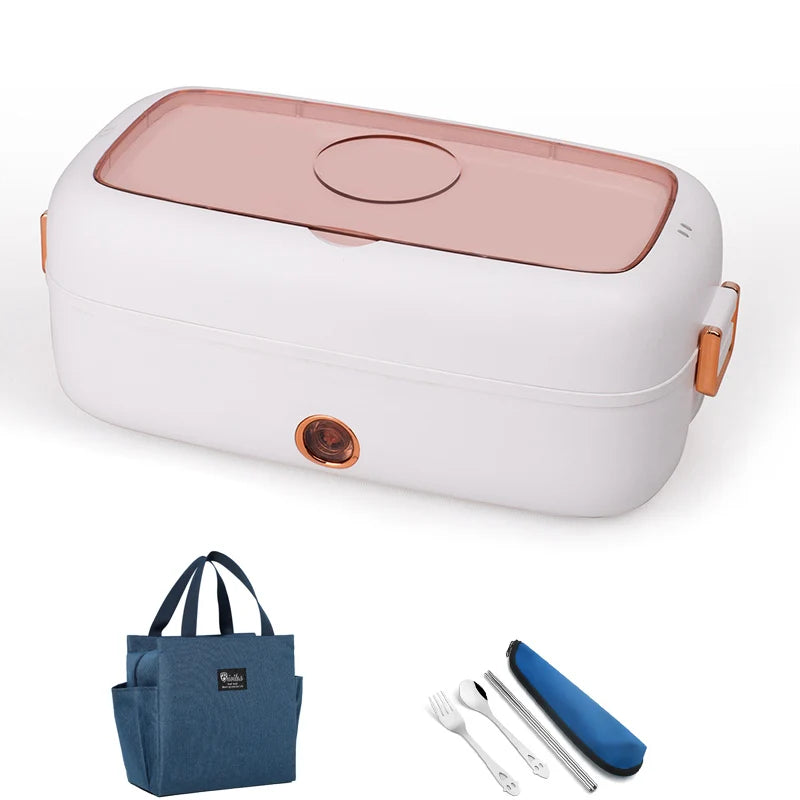 USB Electric Heated Lunch Box Stainless Steel School Student Travel Picnic Car 12V 24V Heating Food Warmer Container 220V Office