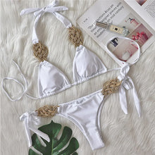 Black Brazilian Bikini Set For Women Triangle Top Swimwear