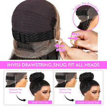 250% 18-36 Inch Invisi Strap 360 Full Lace Wig Water Deep Curly  Human Hair Adjustable Drawstring Hd Lace 360 Glueless Wigs