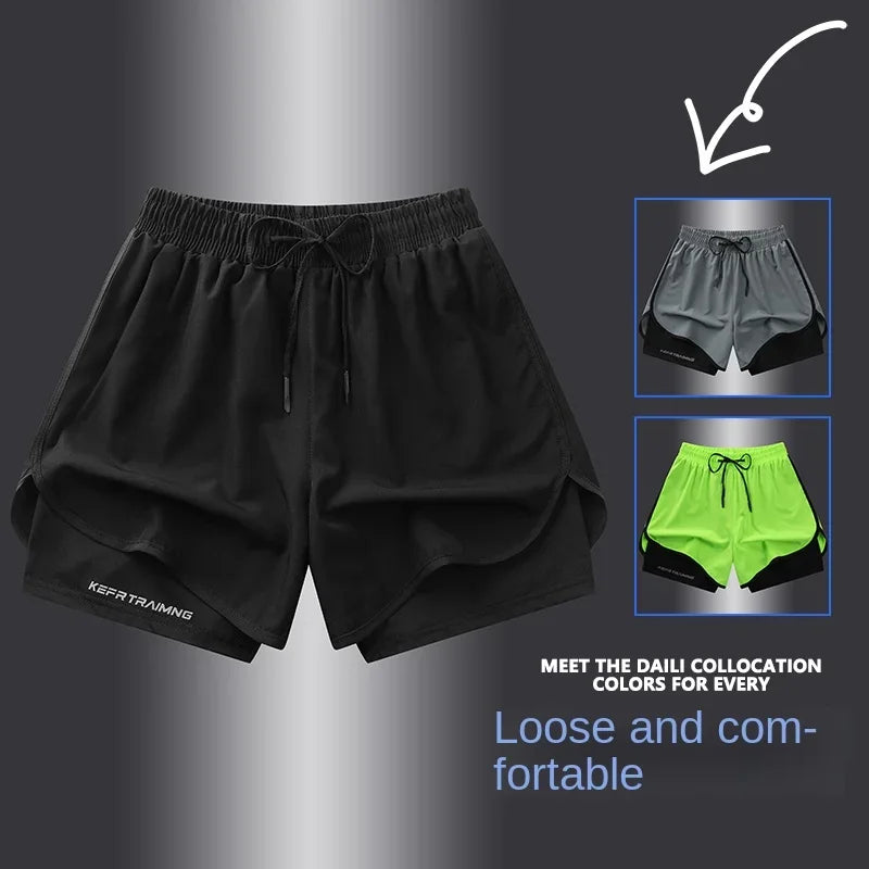 Unisex Sports Shorts Double Layer Anti Glare Summer 2025