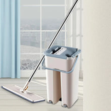 Flat Squeeze Mop with Bucket Easy Wring Multi Purpose Floor Cleaning Wet Dry Use Microfiber Pad for Hardwood and Laminate
