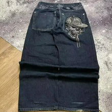 Y2K Fashion New American Oversize Print Washed Baggy Jeans Women Harajuku Hip Hop Popular Casual Joker Wide-leg Pants