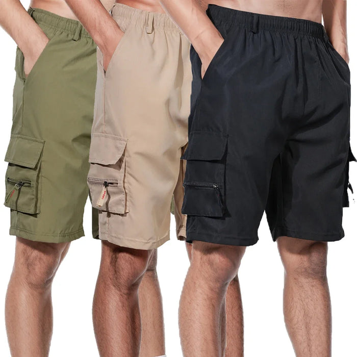 Short cargo pour homme, pantalon d'été oversize, taille élastique, grande taille, pantalon de jogging d'extérieur, tendance, multi-poches, vêtements pour homme