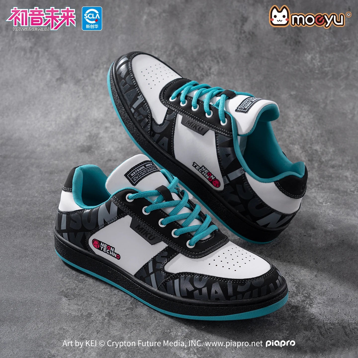 Moeyu Hatsune Miku Shoes Unisex Cosplay Lace Up Sneakers