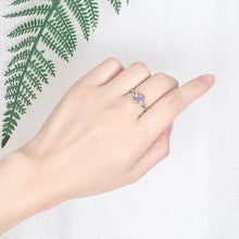 Romantic Angel and Demon Wings Couple Rings For Women Goth Fashion Moonstone Adjustable Opening Finger Men's Ring Party Jewelry