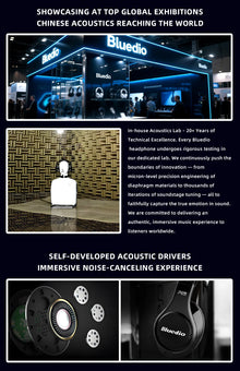 Bluedio HT Wireless Headphones Bluetooth 5.4 HIFI Sound Wired Headset 57mm Loudspeaker Built-in Microphone 650mAh Battery