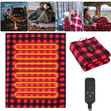 Electric Blanket Body Warmer Electric Heating Pad 12V Soft Heating Mat 9 Adjustable Temperature Electric Heat Blanket for Winter