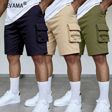 Summer Men's Cargo Shorts Loose Casual Elastic Waist Outdoor Jogging Tactical Shorts Multi-pockets Male Work Hiking Short Pants