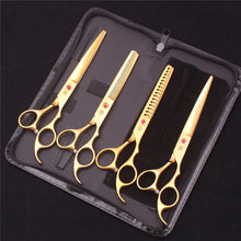 Pet Grooming Scissors Purple Dragon Japan Stainless Pink Curved Scissors For Dogs Dog Thinning Scissors Pet Chunker Shears Z3003