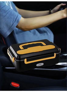 Car Home Dual Use Stainless Steel Electric Lunch Box Food Heater 12V 24V 110V 220V Workplace Picnic Heated Food Warmer Container