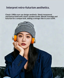 In Stock FiiO EH11 Retro Wireless Headphones Small HIFI Over-Ear Design Headset Lightweight Mechanical Shell Bluetooth Headphone