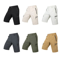 Summer Quick Dry Cargo Shorts Mens Lightweight Work Cargo Shorts Multi Pockets Waterproof Outdoor Hiking Fishing Shorts Male