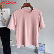 High Quality 2026 Summer New Women Fashion Stripes O-Neck Cotton T-Shirt Ladies Casual Short Sleeve Basic Tees Tops Female