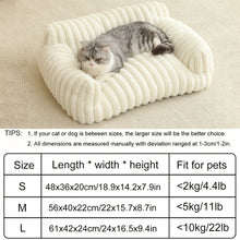 Warm Comfort Cat Sofa  Deep Sleep Cat Bed Pet Basket Kitten House Small Dogs Sofa Cute Soft Cushion For  Medium Cats Bed