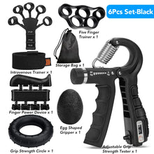 5-60Kg Adjustable Grip Strength Trainer with Finger Exerciser Hand Grip Strengthener for Muscle Building and Injury Recover