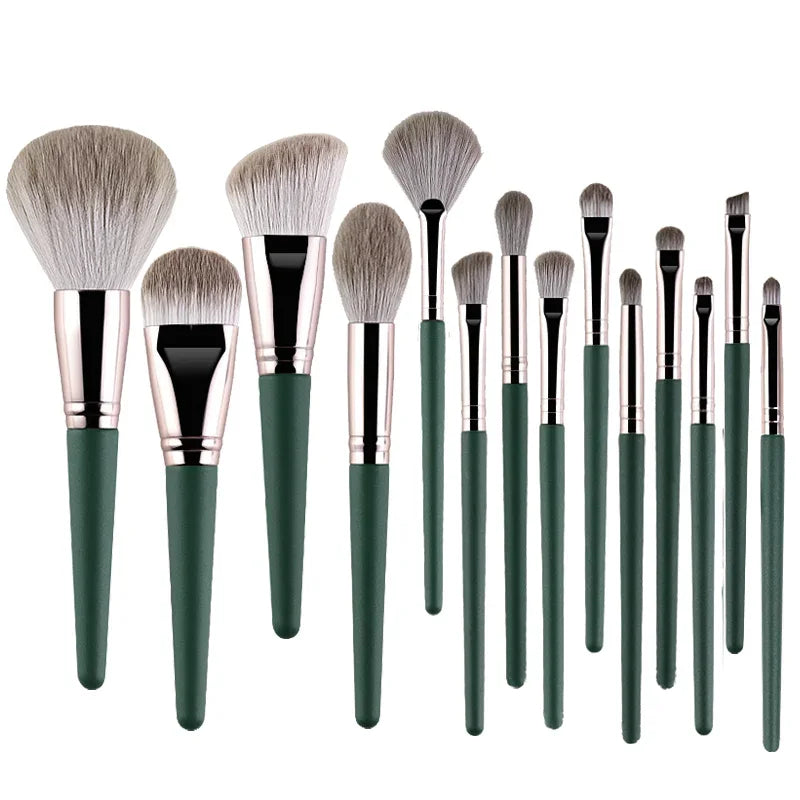 14 pinceaux de maquillage, outils de maquillage doux et duveteux pour poudre cosmétique, fard à paupières, fond de teint, blush, estompage, ensemble de pinceaux de beauté