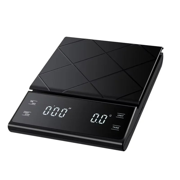 Balance à café électronique intelligente, balance numérique de précision avec minuteur et écran LCD, 3 kg/0,1 g, balance de cuisine pour peser le café