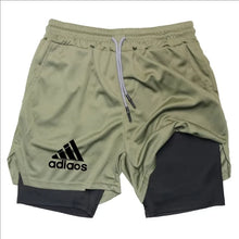 Men'S Compression Shorts Summer Gym Fitness Running Training Sports Shorts Two-In-One Mesh Breathable Quick-Drying Shorts