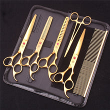 Pet Grooming Scissors Purple Dragon Japan Stainless Pink Curved Scissors For Dogs Dog Thinning Scissors Pet Chunker Shears Z3003