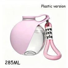 2-in-1 Portable Dog Water Bottle for Small Dogs - Leak-Proof & Compact Dog Travel Water Bottle -Stainless Steel Bottle & Silicon