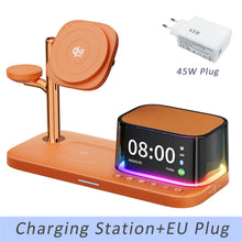 5 in 1 25W Magnetic Wireless Charger Stand Bluetooth Speaker Fast Charging For iPhone 12-17 Pro Max Apple watch 11-2 SE Airpods